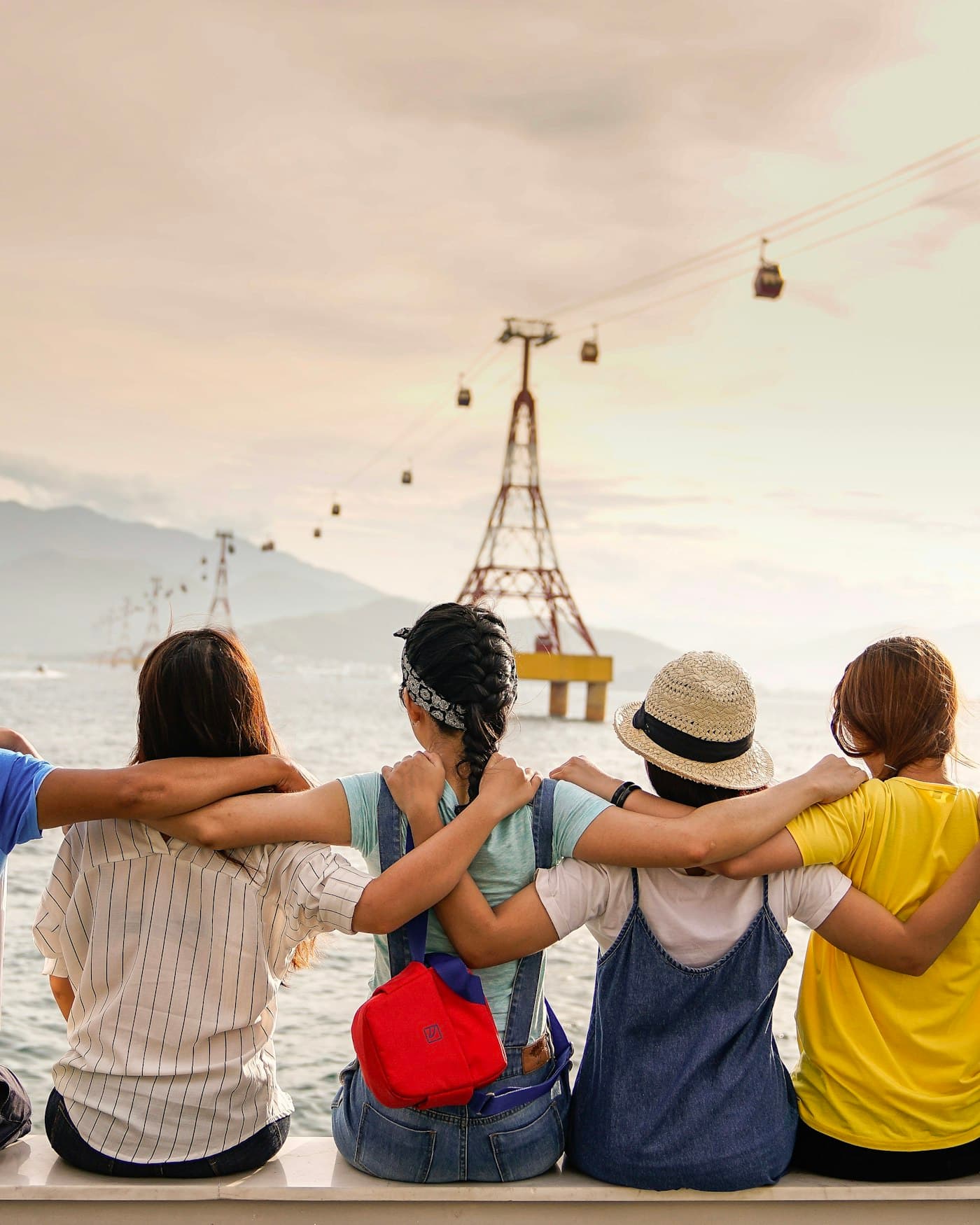 A group of young friends spending time together